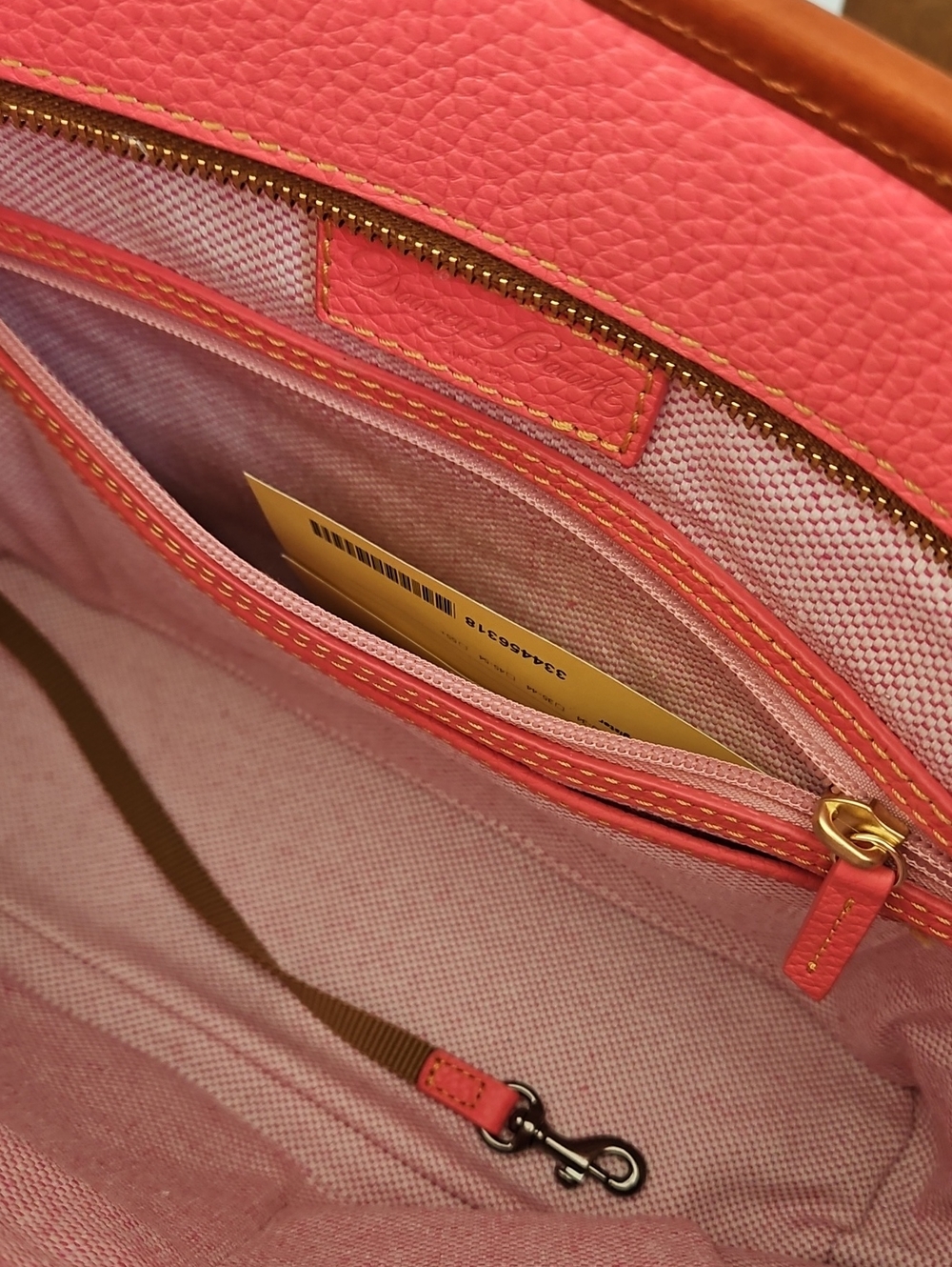 🌺 BIG WEEKEND SALE Dooney & Bourke Bubble Gum Charleston Pebble Leather Shopper - Picture 4 of 16